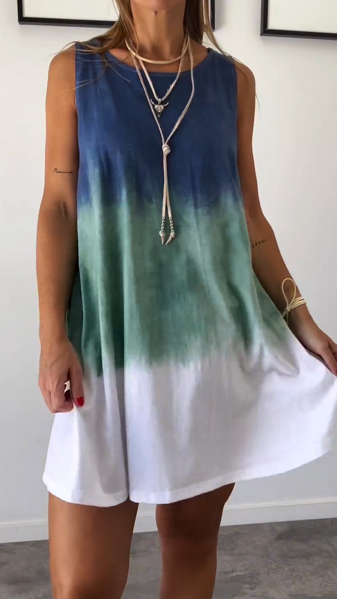 Tie Dye Sleeveless Dress